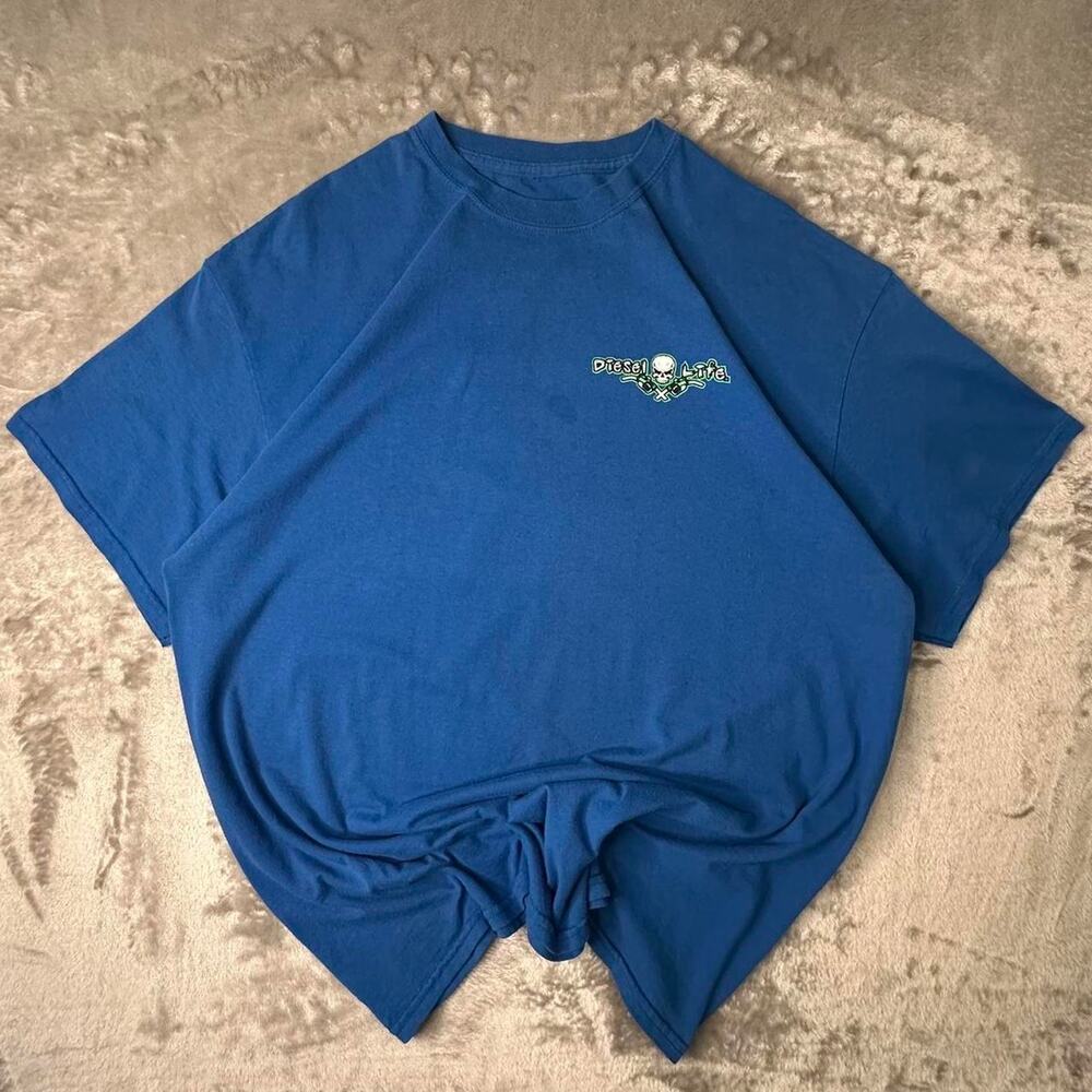 A Diesel Life “Unleash Your Inner Diesel” Blue Skeleton Graphic T-shirt L-XL